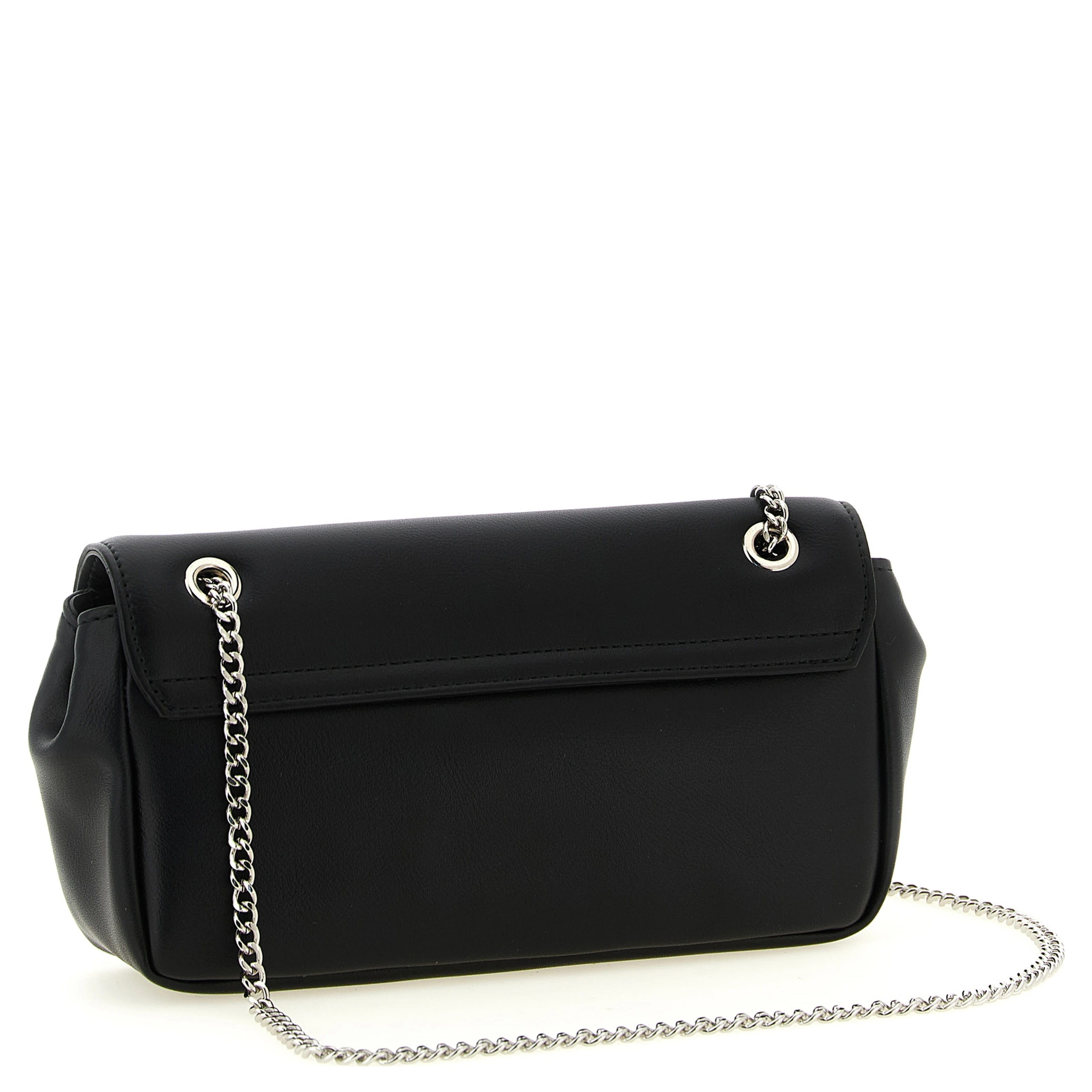 Black Polyester Crossbody Bag