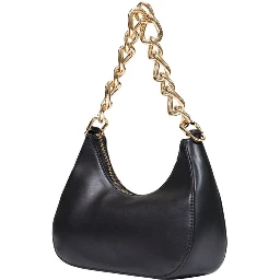 Black Polyester Handbag