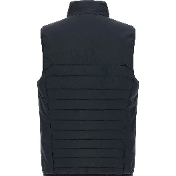 Blue Polyester Sleeveless Jacket