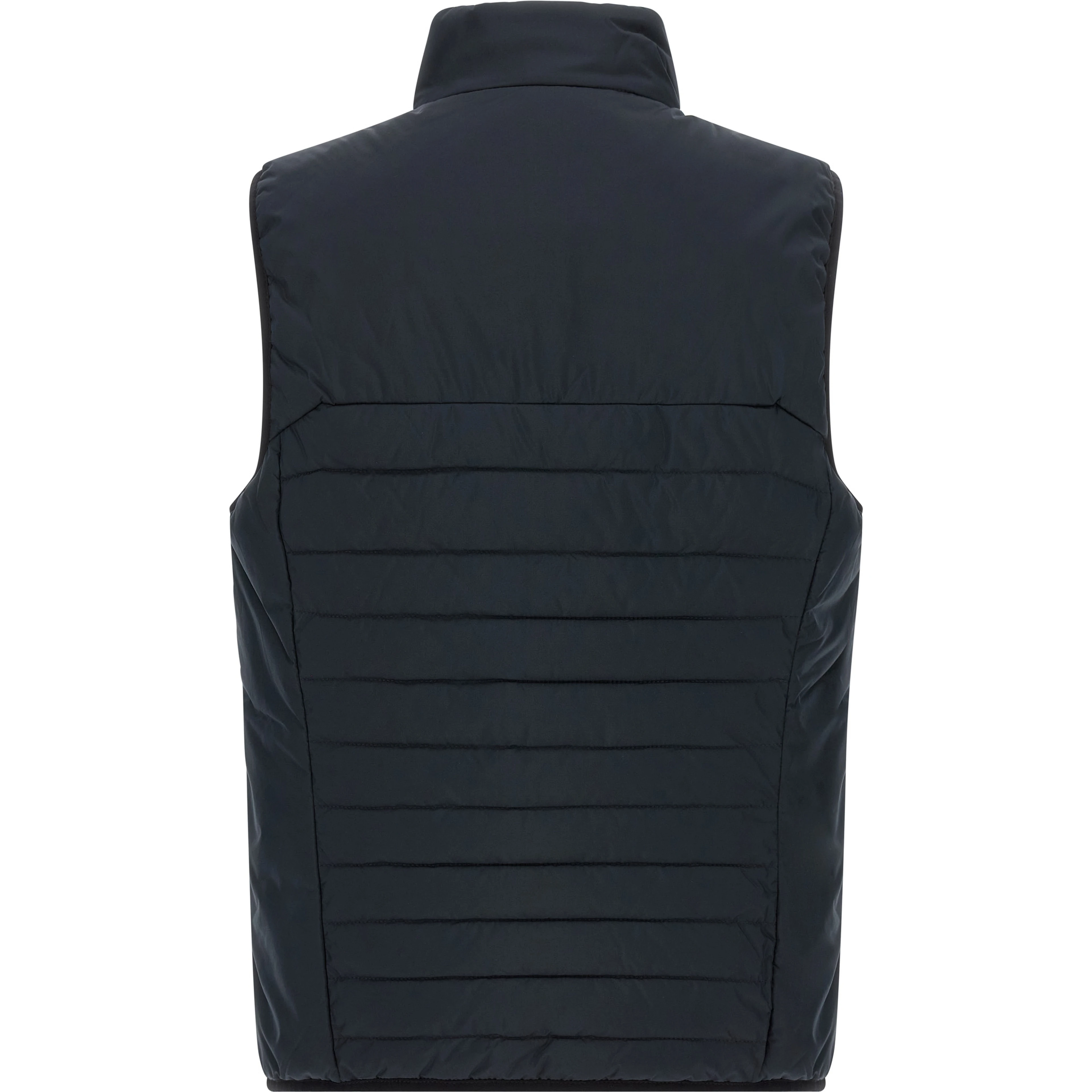 Blue Polyester Sleeveless Jacket