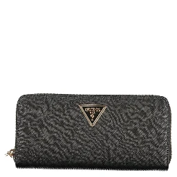 Black Polyurethane Women's Wallet