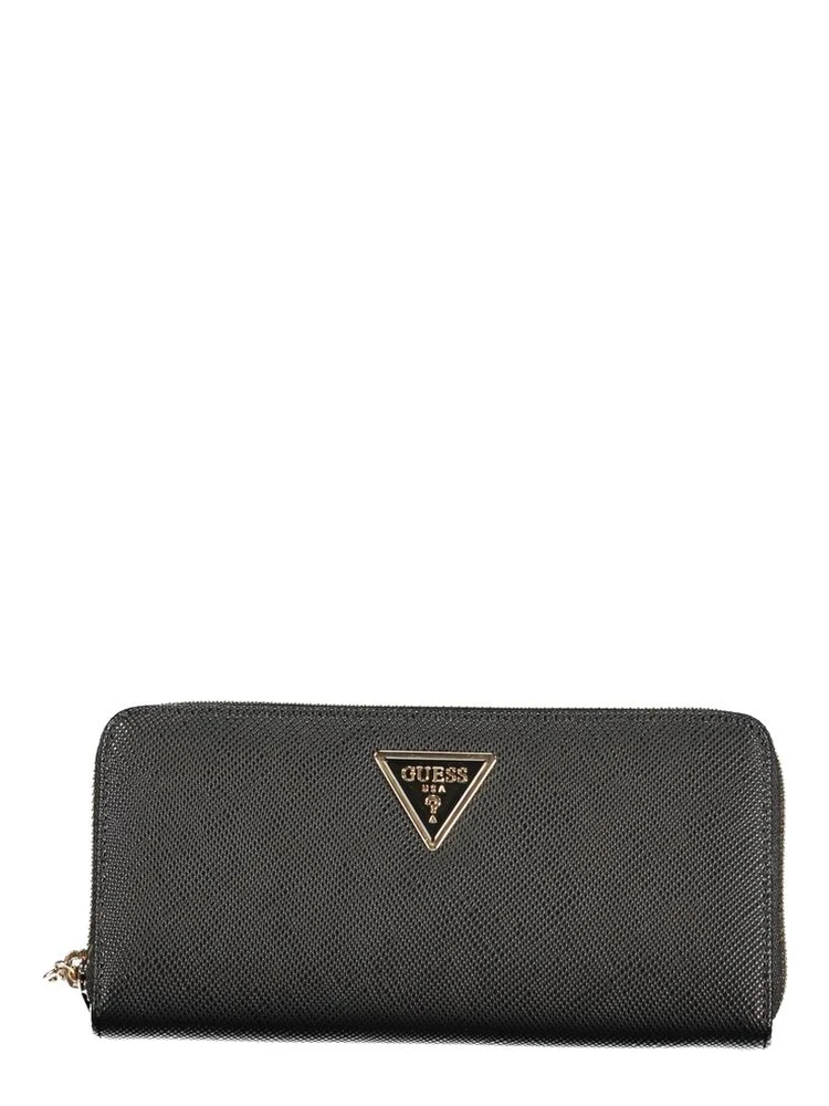 Black Polyurethane Women's Wallet