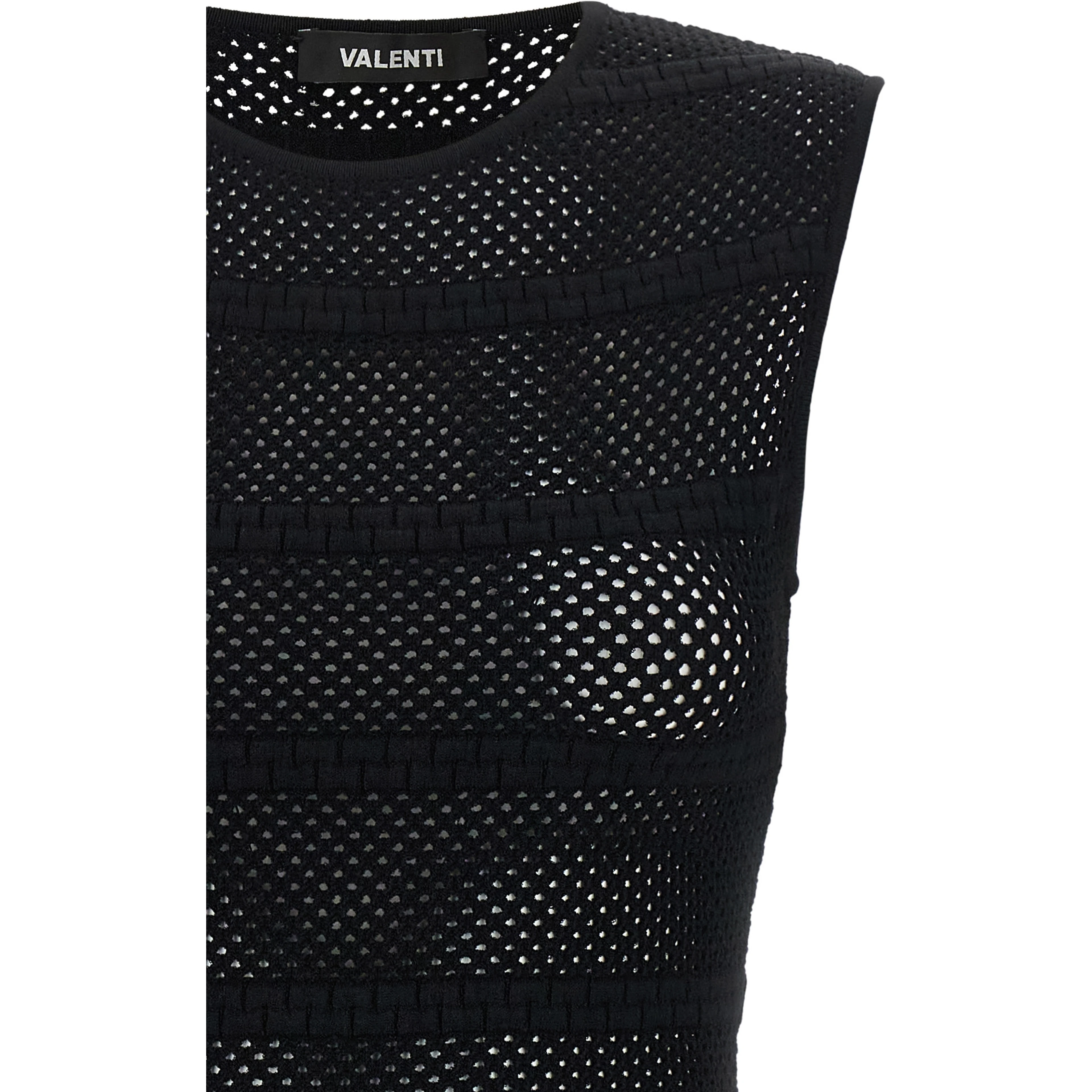 Black Viscose Short Dress