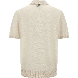 White Virgin Wool Polo Shirt