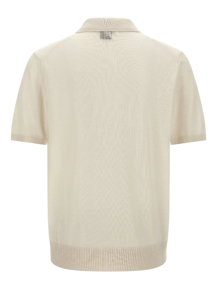 White Virgin Wool Polo Shirt alternative