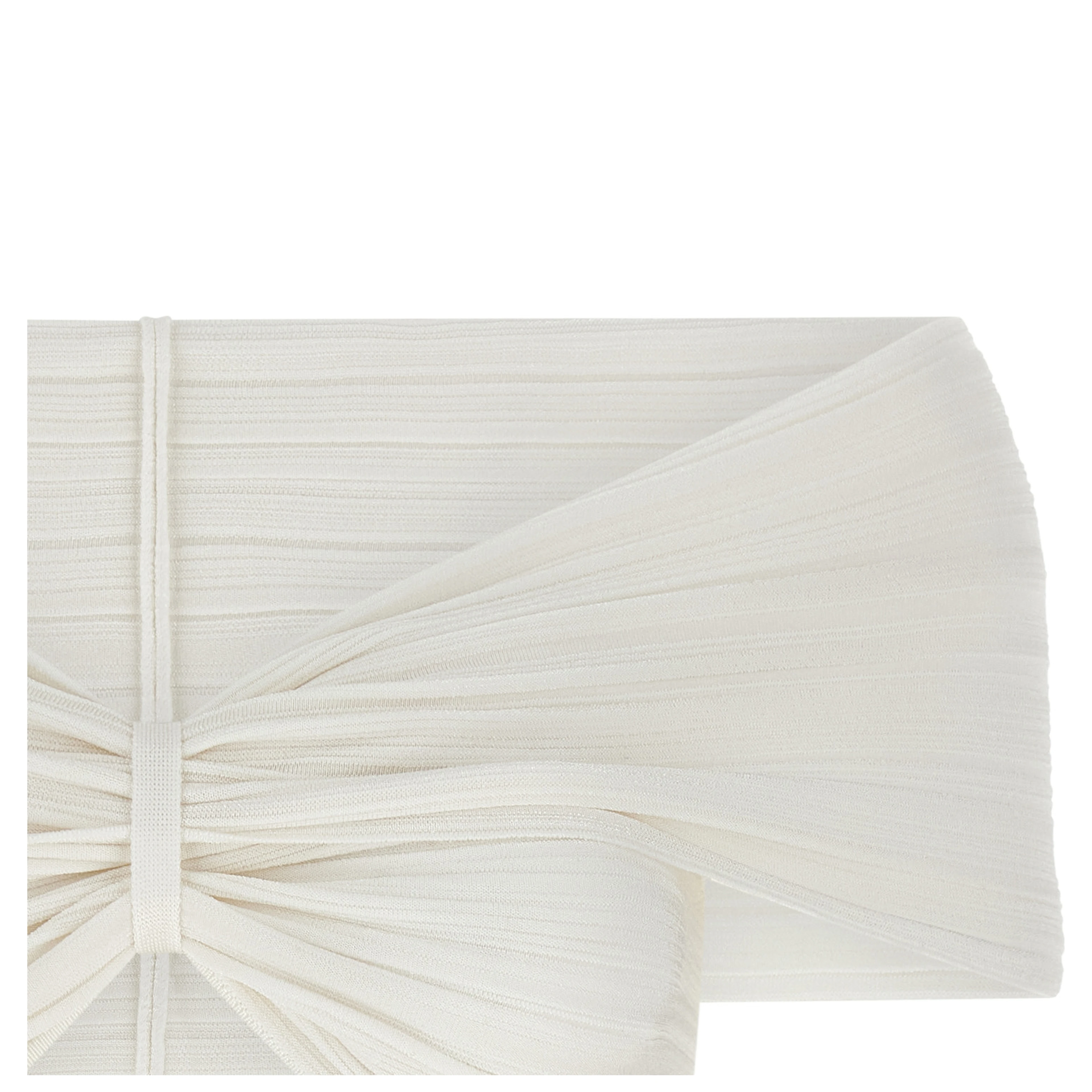 White Viscose Sleeveles T-Shirt
