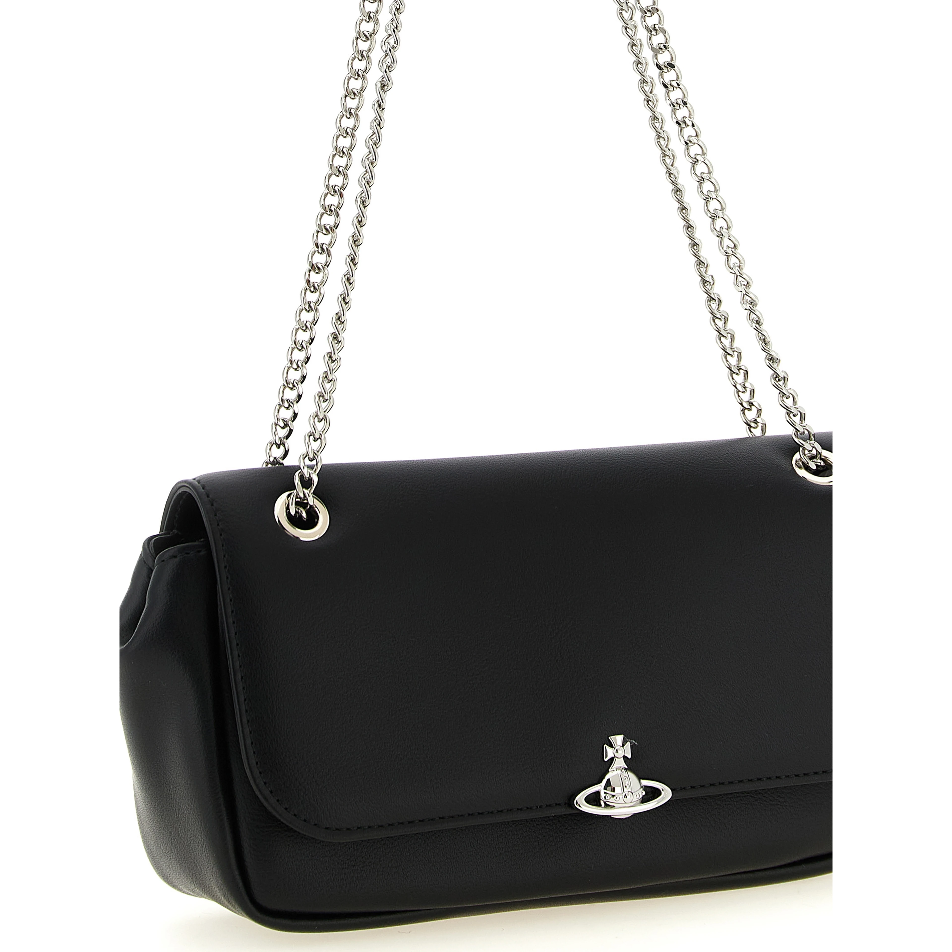 Black Polyester Crossbody Bag