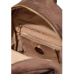 Brown Polyester Backpack