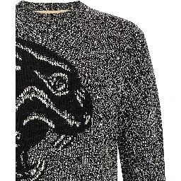 Bicolor Virgin Wool Cardigan