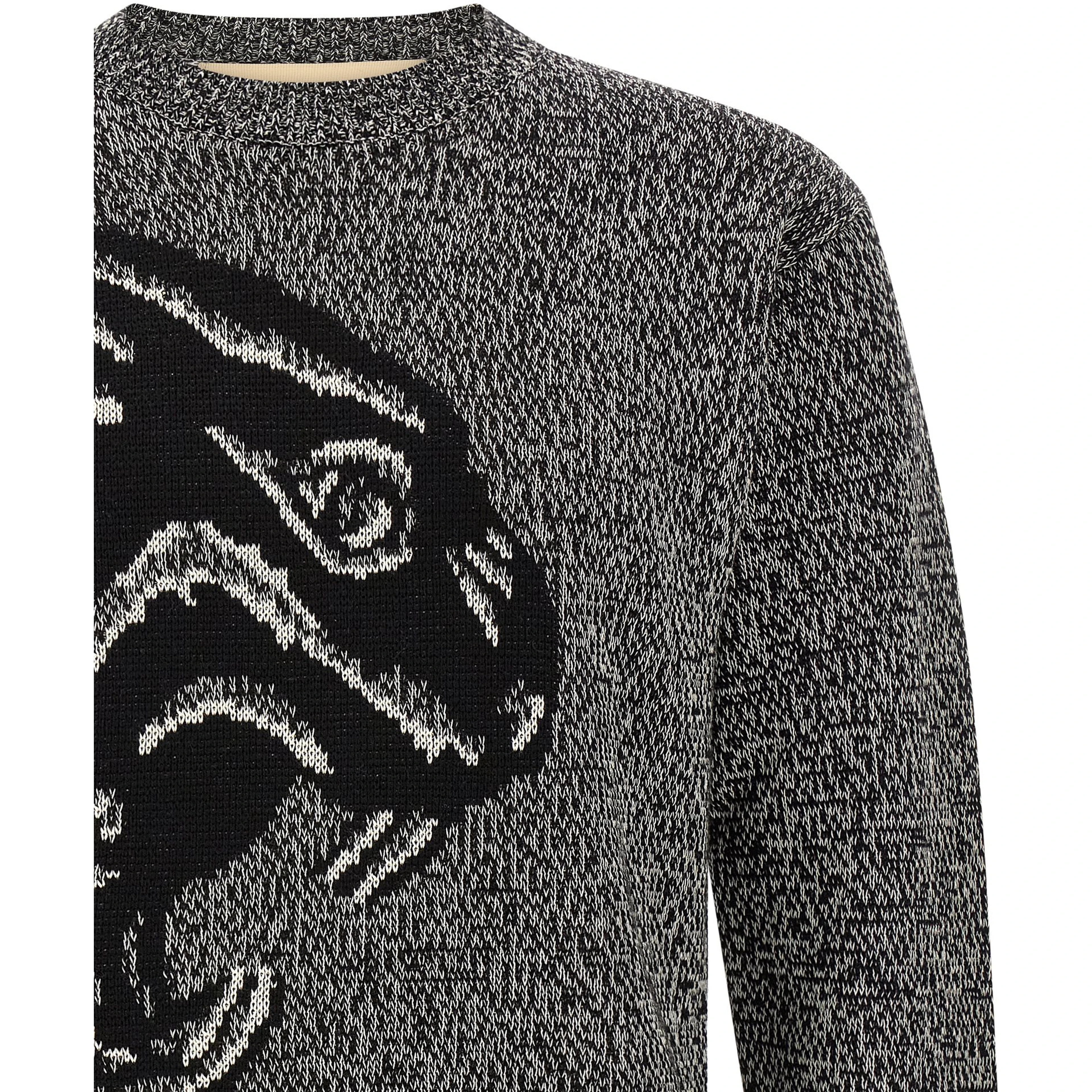 Bicolor Virgin Wool Cardigan