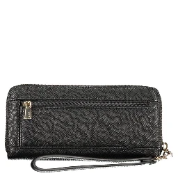 Black Polyurethane Women's Wallet