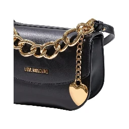 Black Polyester Handbag