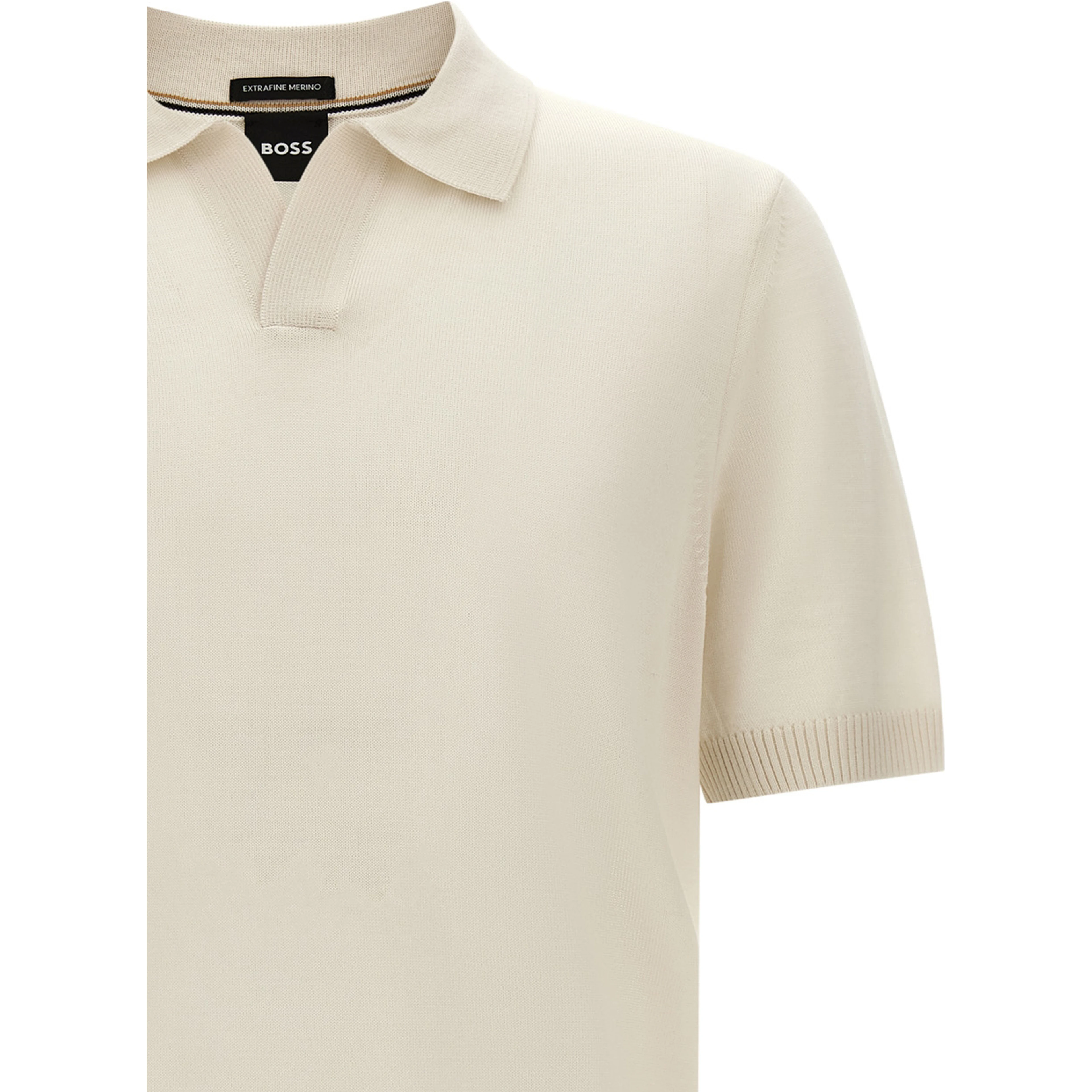 White Virgin Wool Polo Shirt