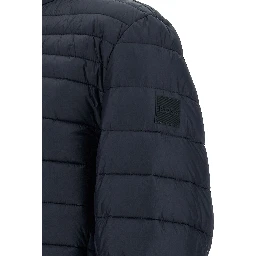 Blue Polyamide Full-Length Jacket