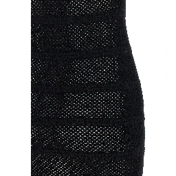 Black Viscose Short Dress