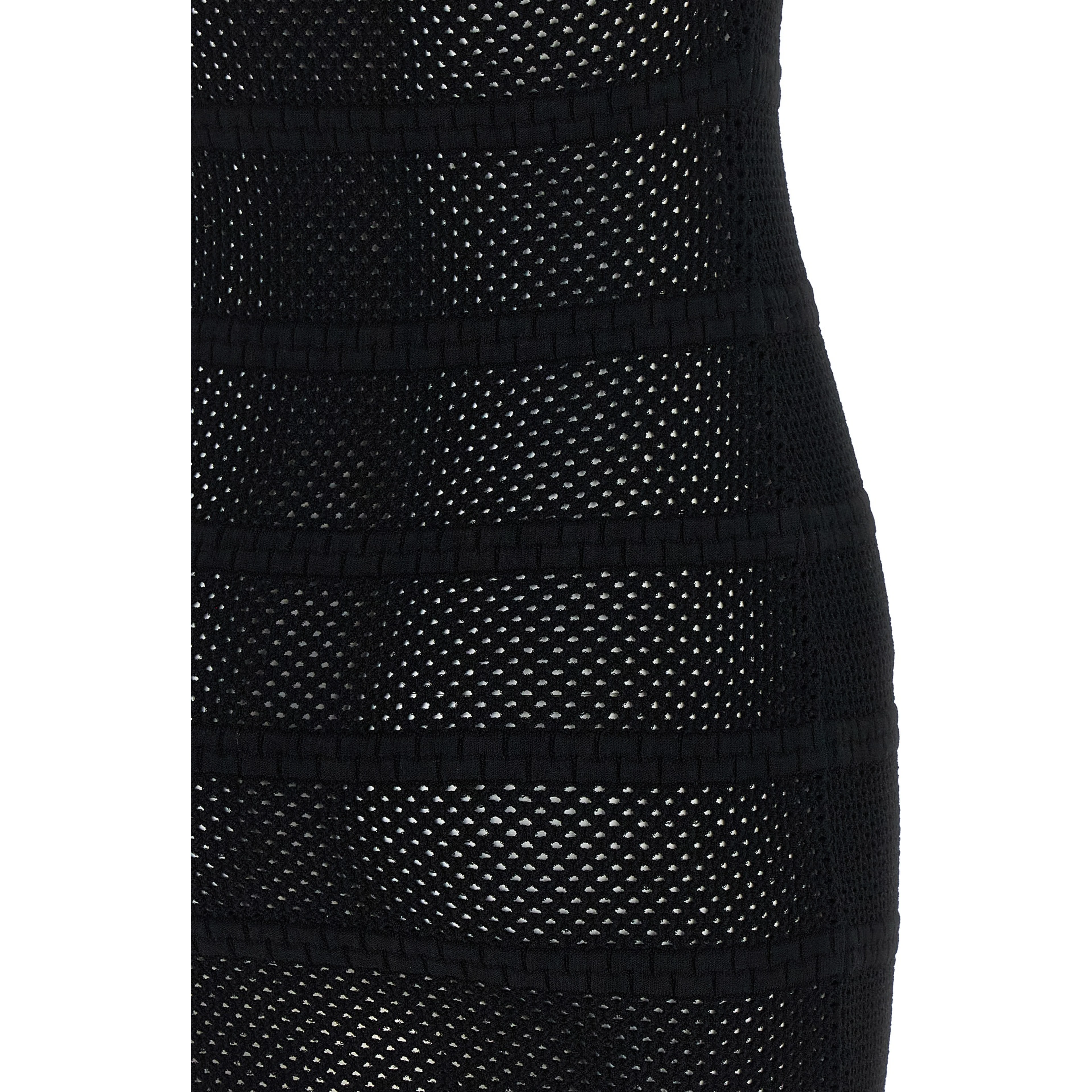 Black Viscose Short Dress
