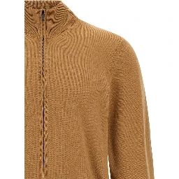 Brown Virgin Wool Cardigan