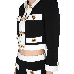 HEART BUTTONS CREPE JACKET