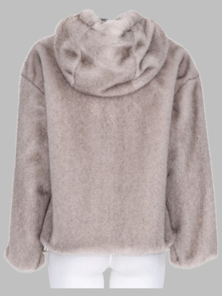 GIACCA BOMBER IN ECO-PELLICCIA alternative