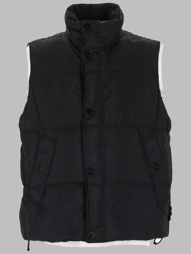 GILET IMBOTTITO IN PIUMA RESISTENTE AL VENTO CON ANTIGOCCIA