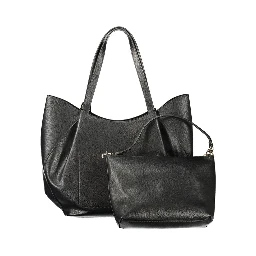 Black Polyethylene Women Handbag