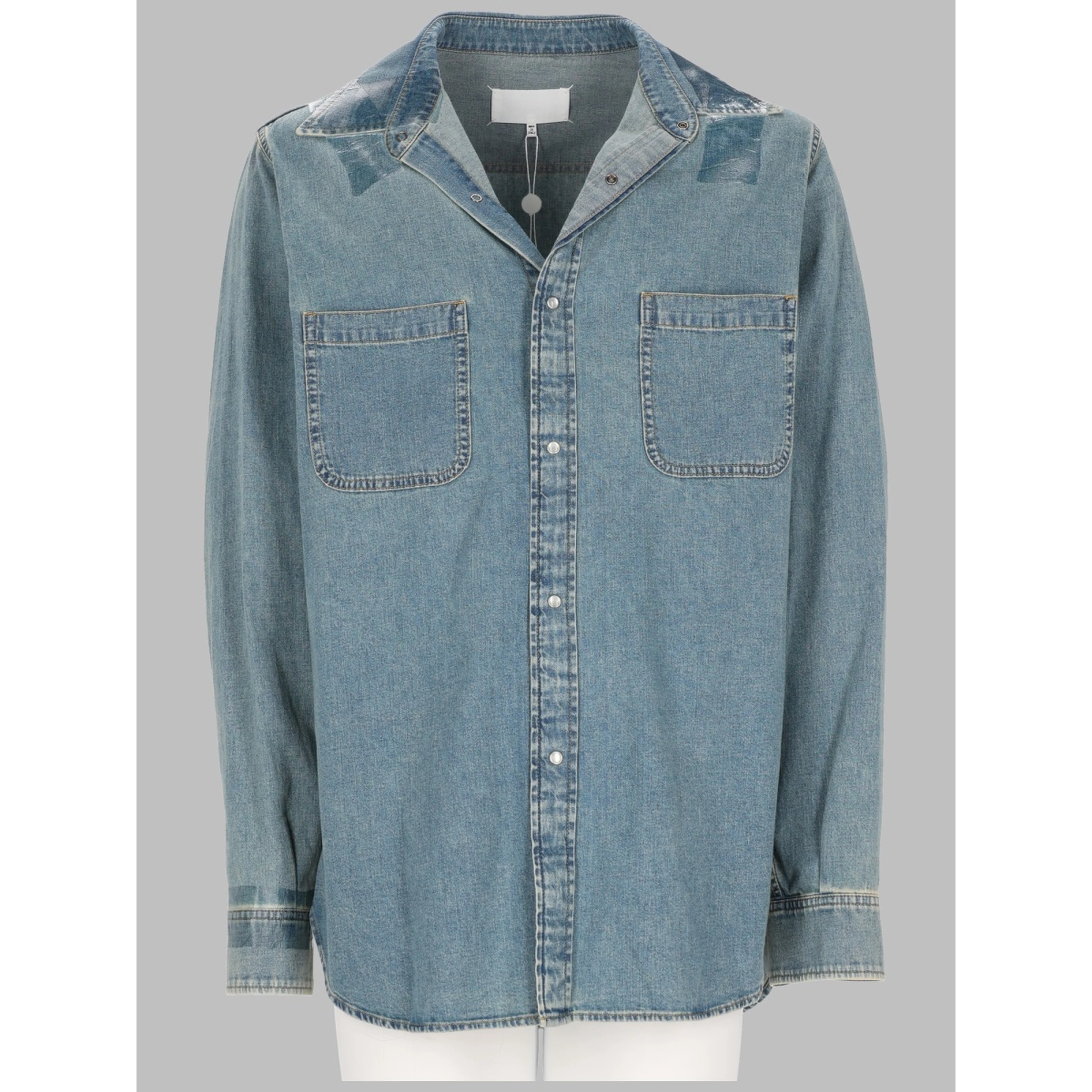 CAMICIA IN DENIM TAPED