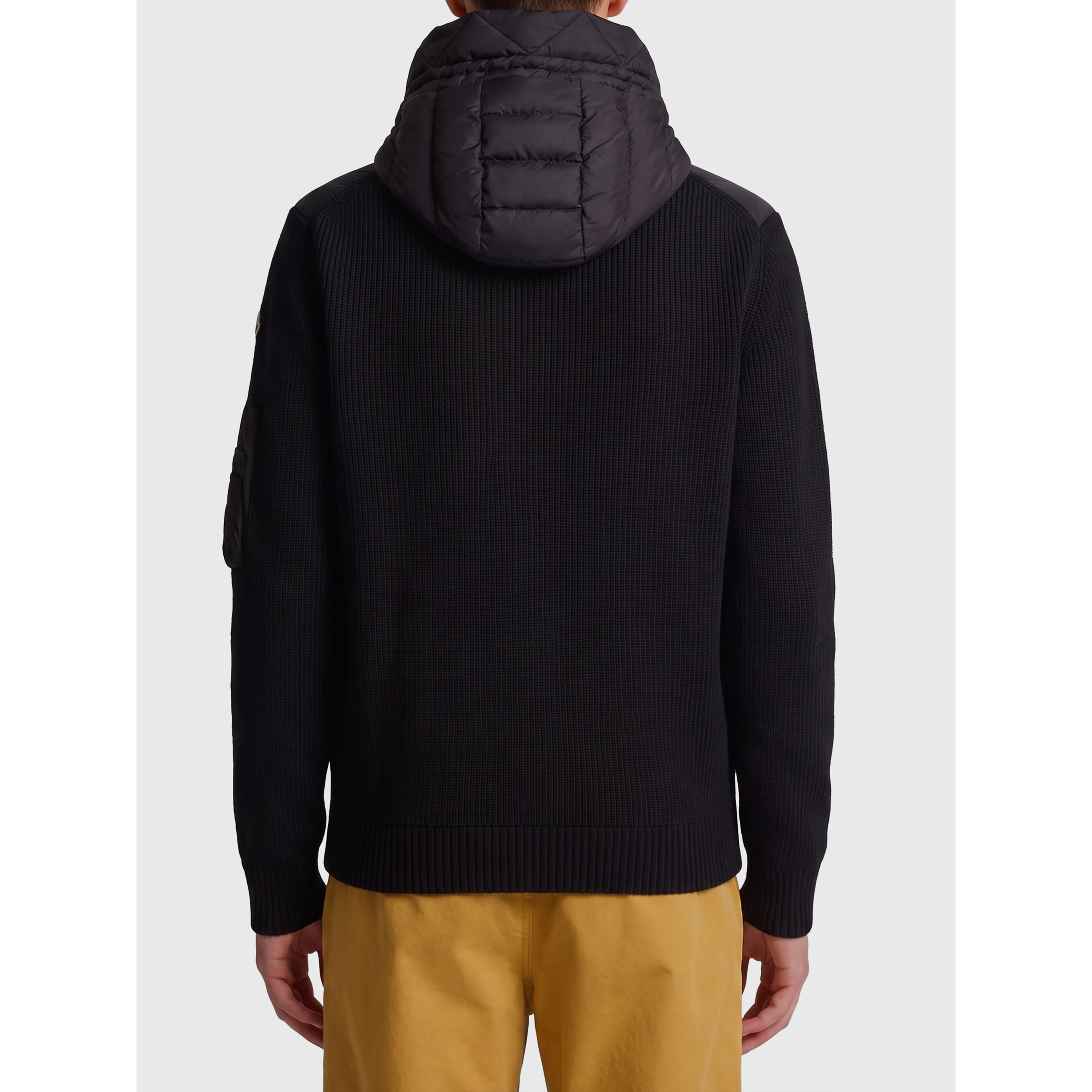 Padded zip-up cardigan