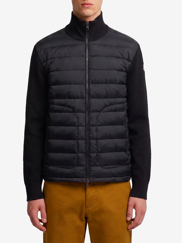 Padded zip-up cardigan