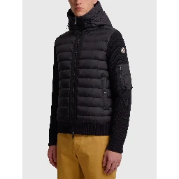 Padded zip-up cardigan