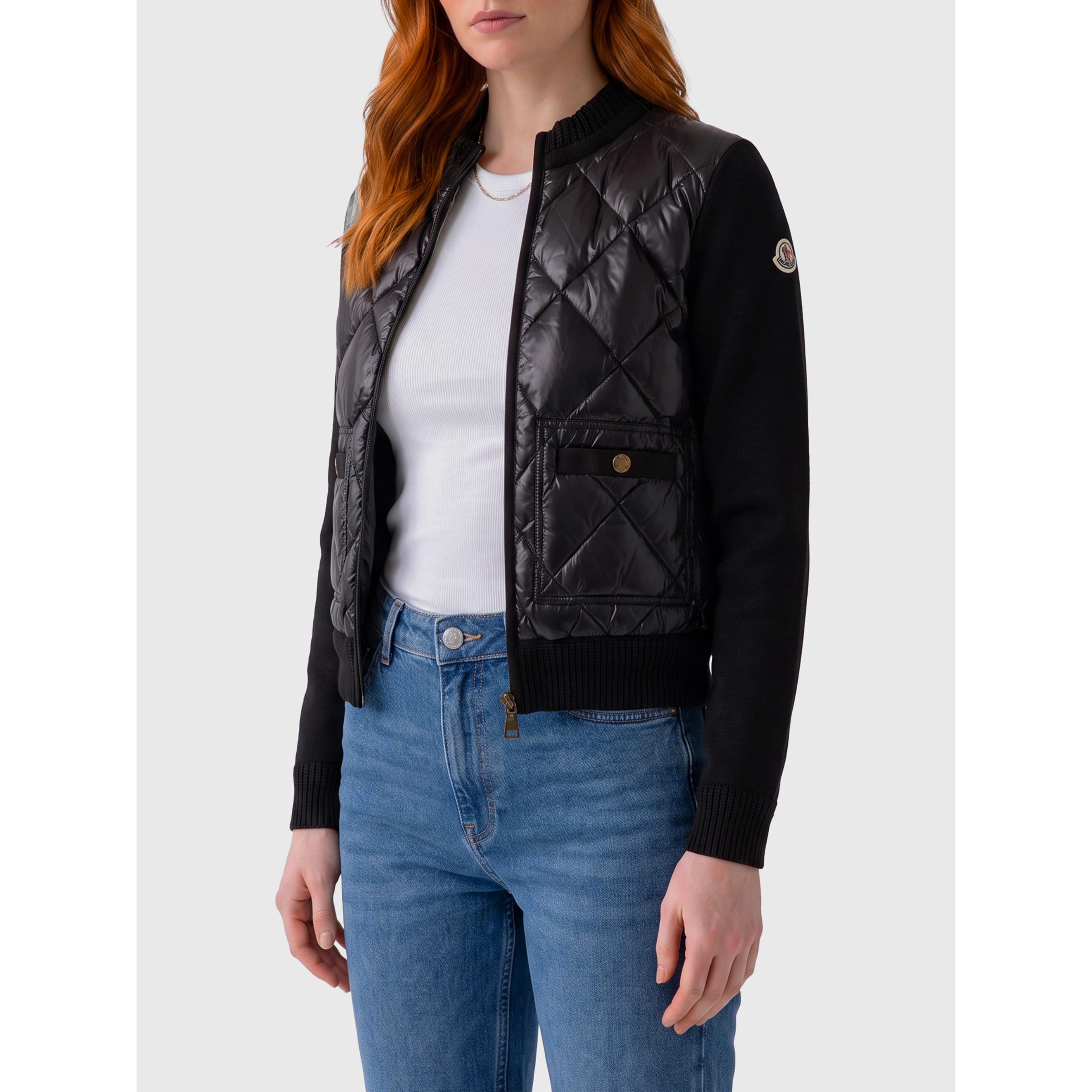 Tricot zip cardigan