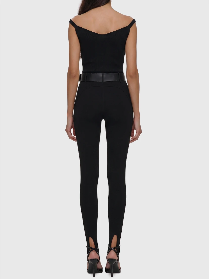 Black knit top