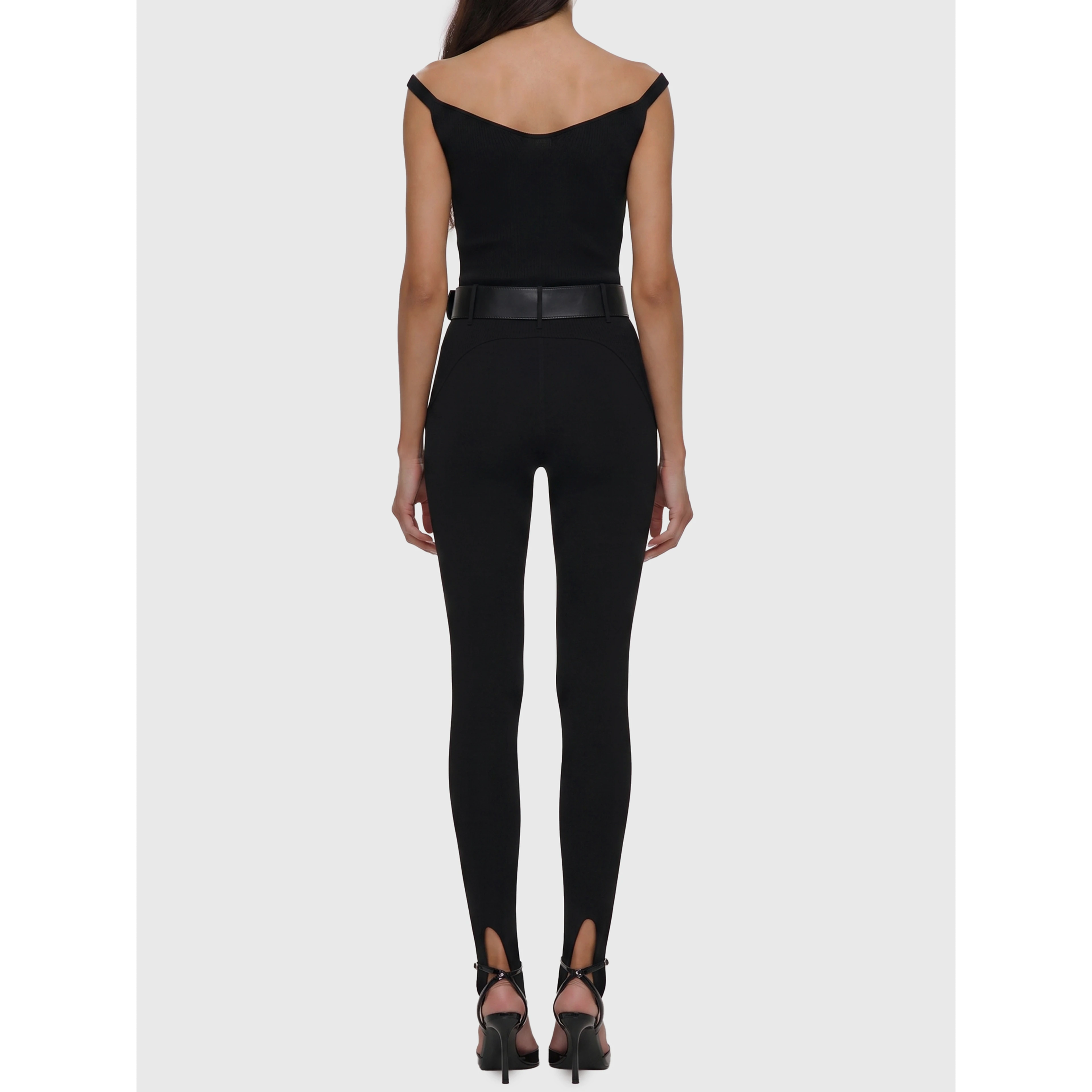 Black knit top