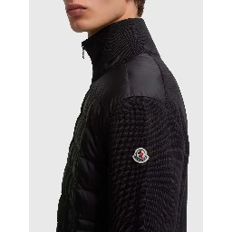 Padded zip-up cardigan
