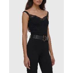 Black knit top