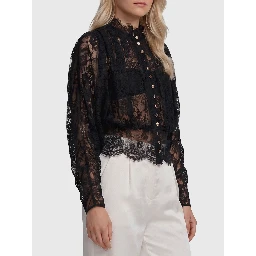 Lace high neck blouse