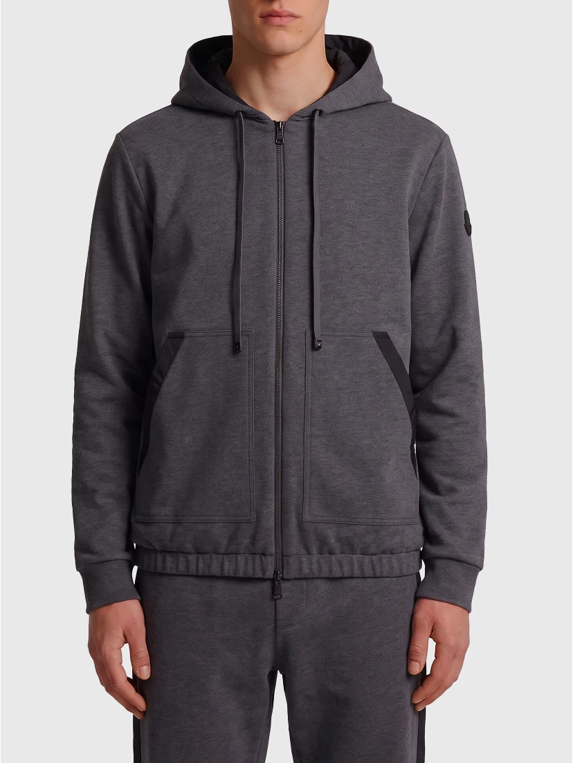 Reversible zip-up sweatshirt
