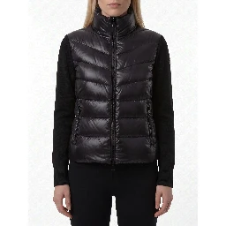 Padded wool zip-up cardigan