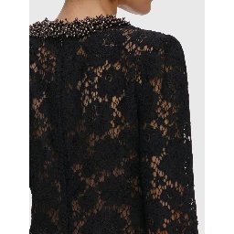 Mini black lace dress
