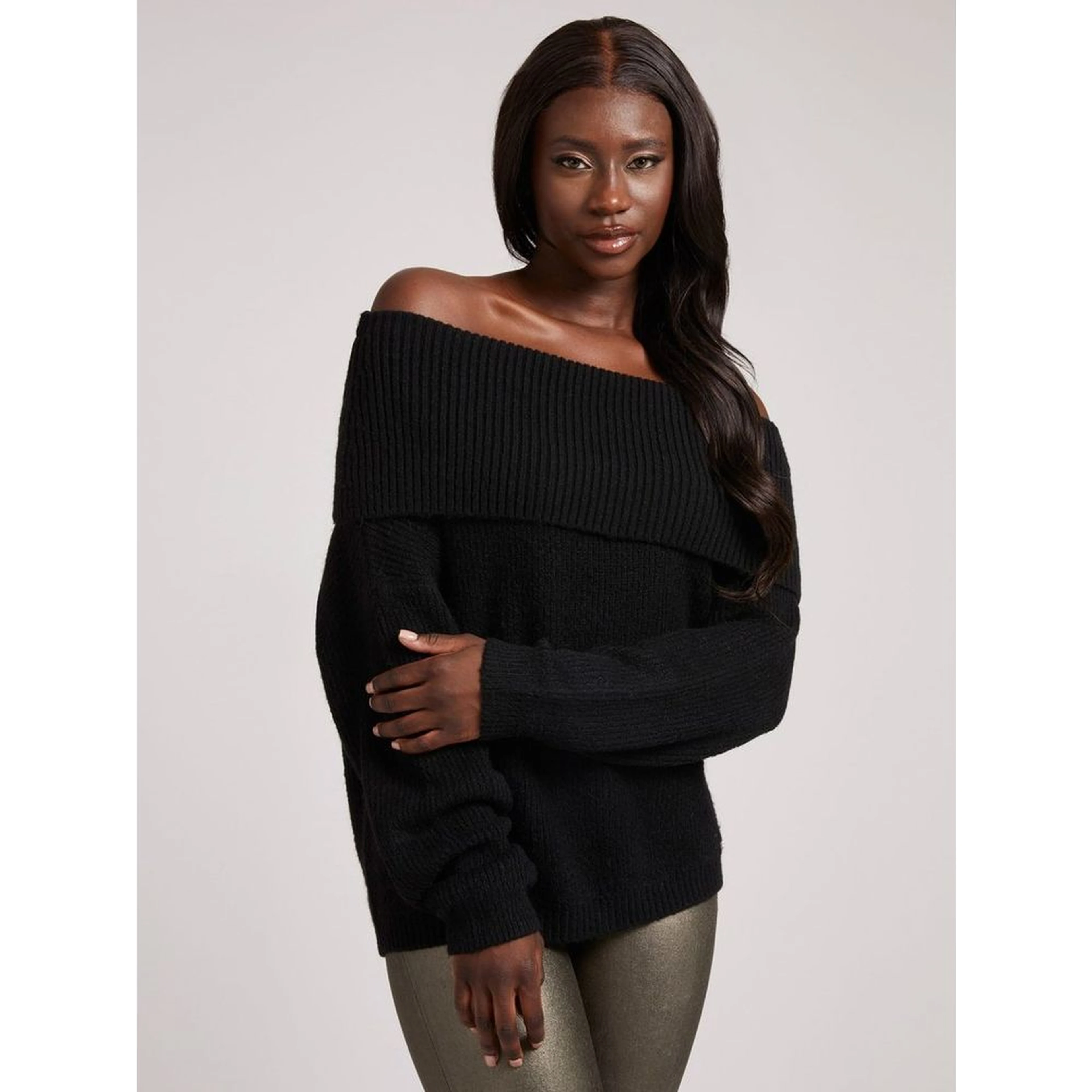 Black Polyester Sweatshirt