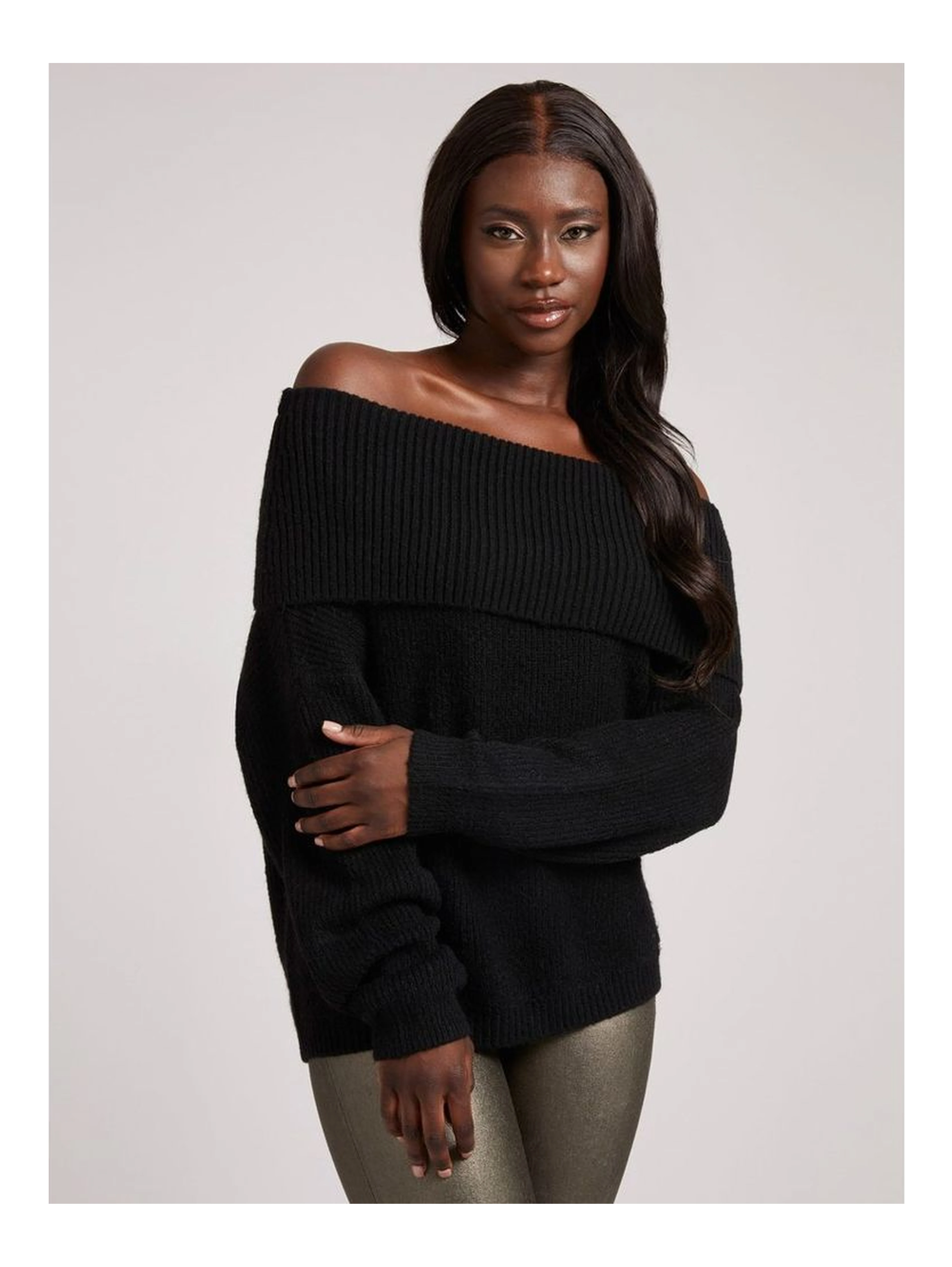Black Polyester Sweatshirt