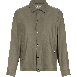 Bicolor Silk Full-Length Jacket
