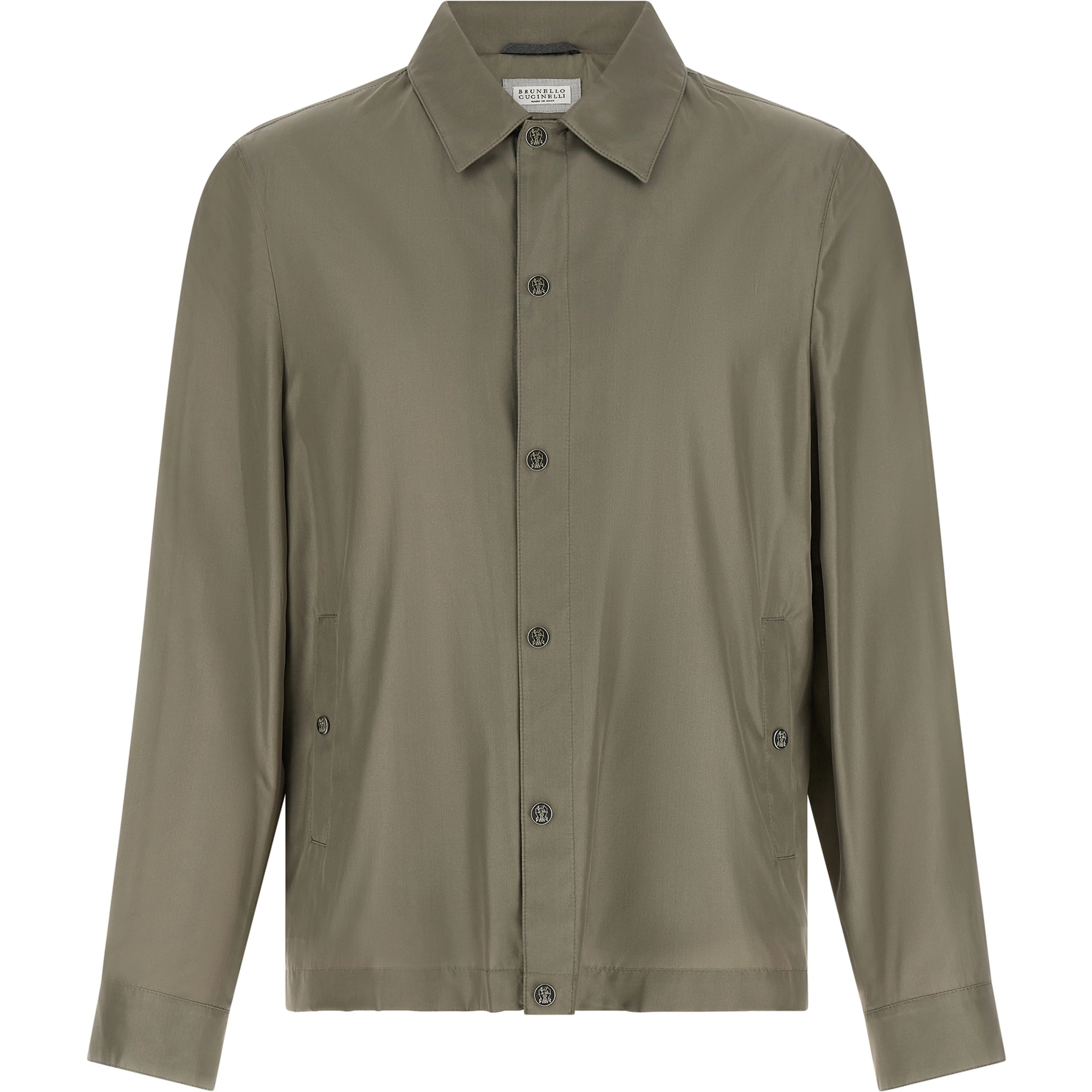 Bicolor Silk Full-Length Jacket