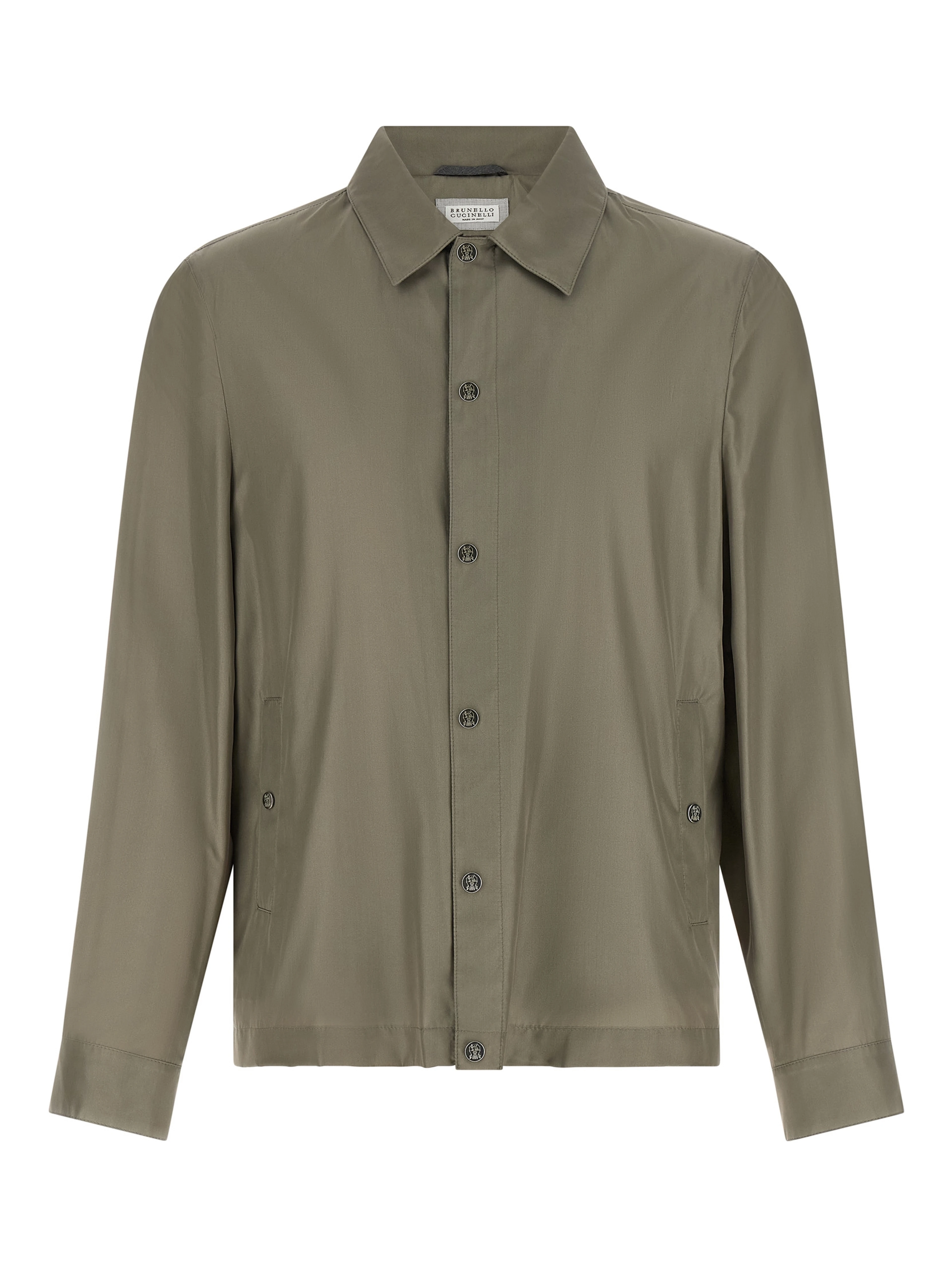 Bicolor Silk Full-Length Jacket