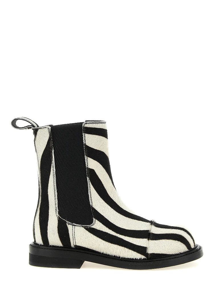 Bicolor Calfskin Ankle Boots