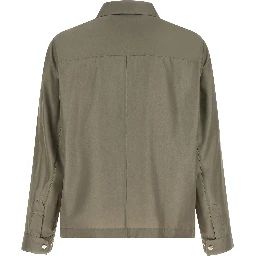 Bicolor Silk Full-Length Jacket