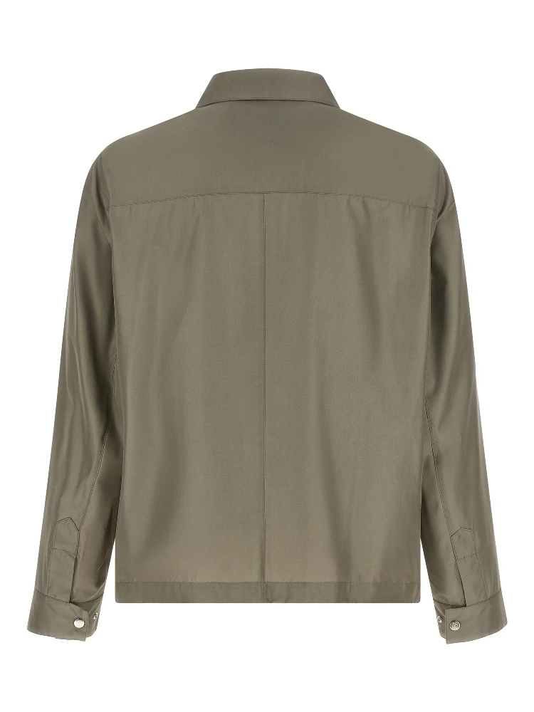 Bicolor Silk Full-Length Jacket alternative