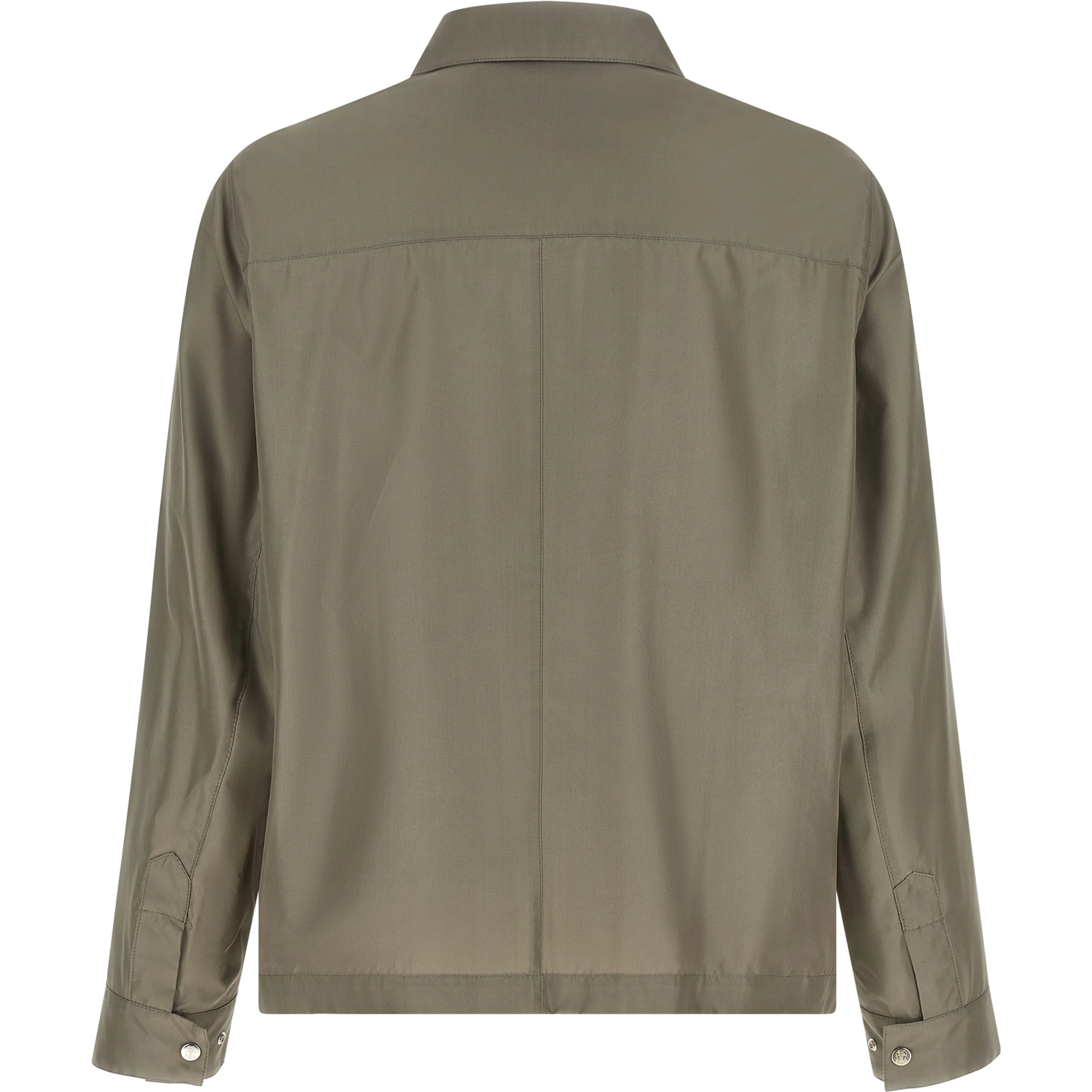 Bicolor Silk Full-Length Jacket