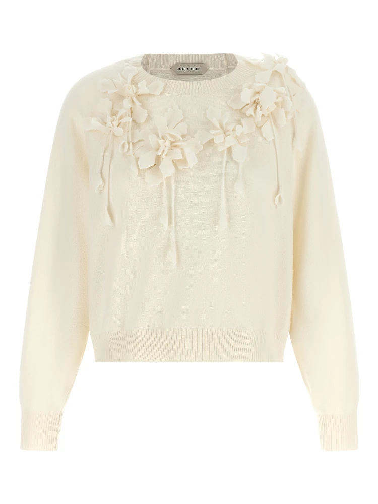 White Virgin Wool Cardigan