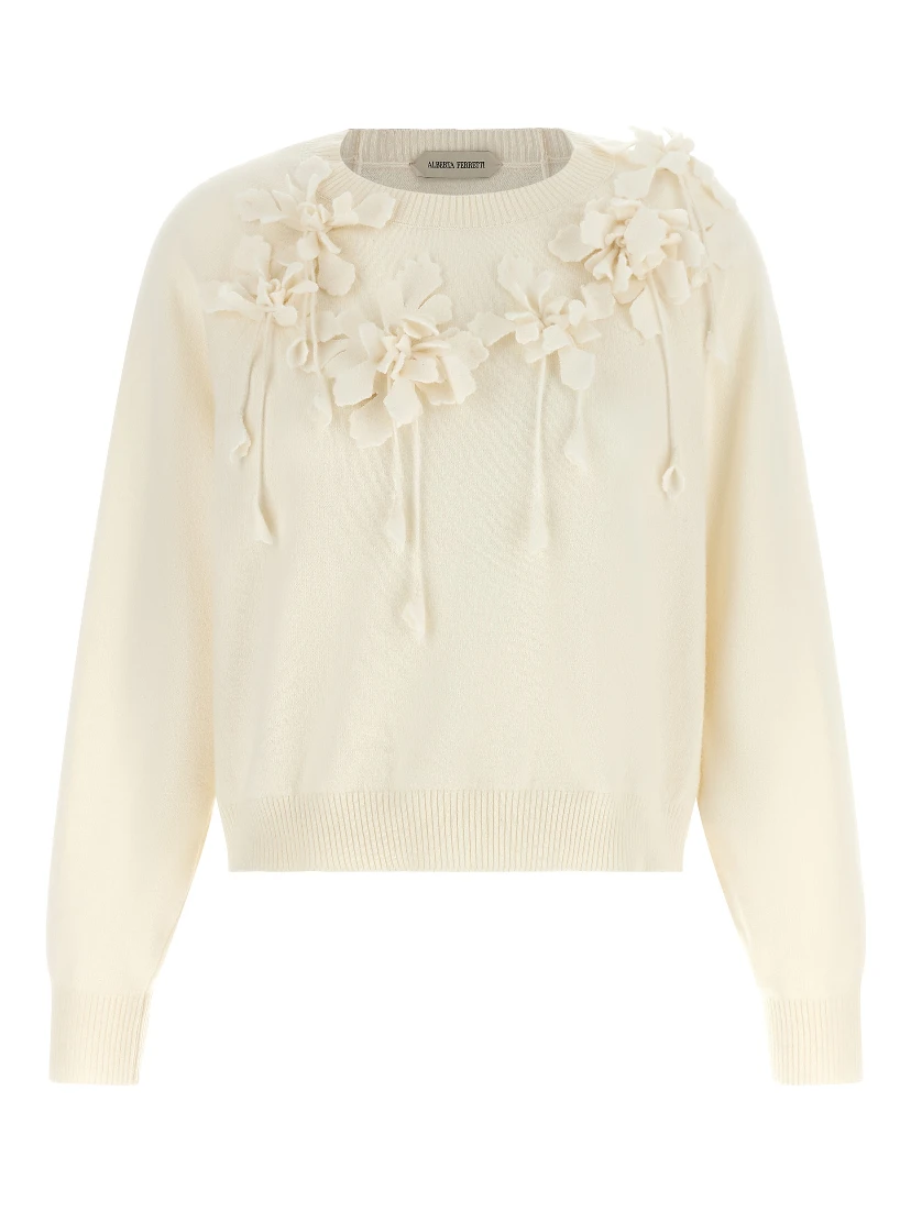 White Virgin Wool Cardigan