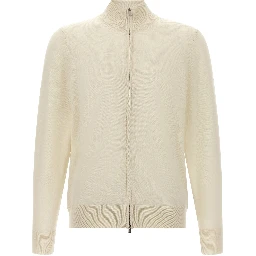 White Virgin Wool Cardigan